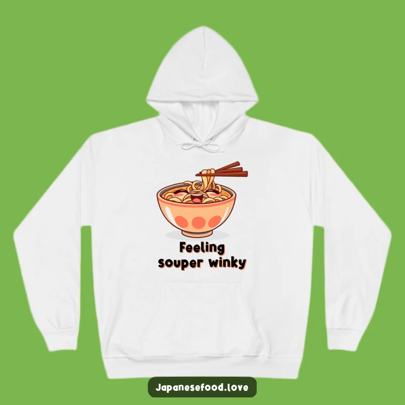 Funny Ramen Bowl Wink Hoodie: Cozy Comfort with a Savory Smile