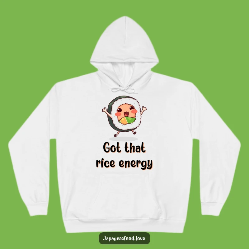 Funny Dancing Sushi Roll Hoodie - Cozy Foodie Humor Apparel