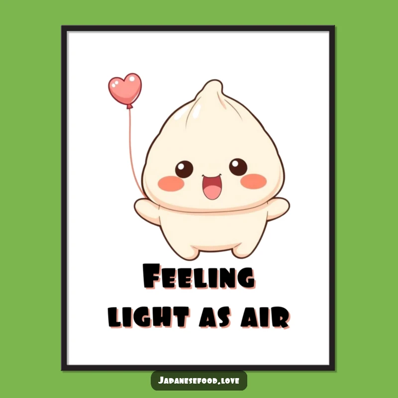 Free Printable Funny Dumpling Wall Art: Whimsical Balloon Smile Downloadable Decor