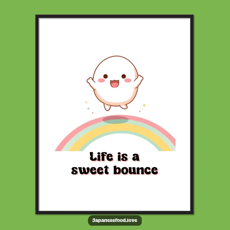 Free Printable Mochi Rainbow Art: Funny Dancing Character Downloadable Decor, DIY