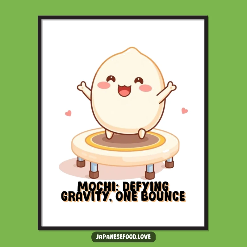Free Printable Wall Art: Funny Bouncing Mochi Downloadable Art for Home Decor