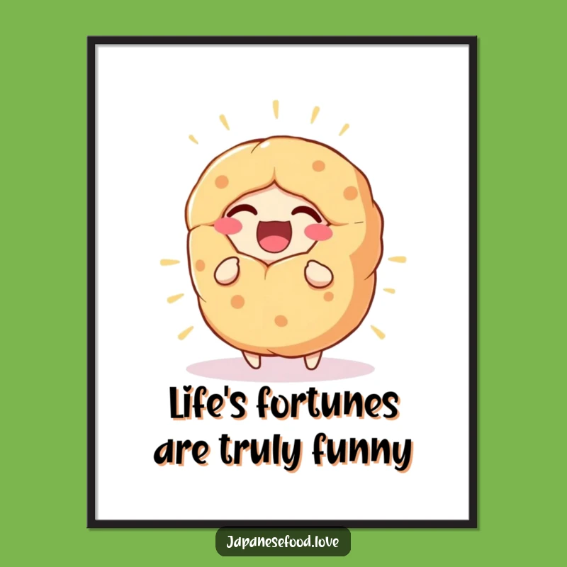 Free Printable Wall Art: Laughing Fortune Cookie - Funny Downloadable Food Art