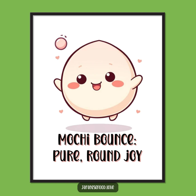 Funny Free Printable Wall Art: Bouncing Mochi, Playful Downloadable Art for Your Space