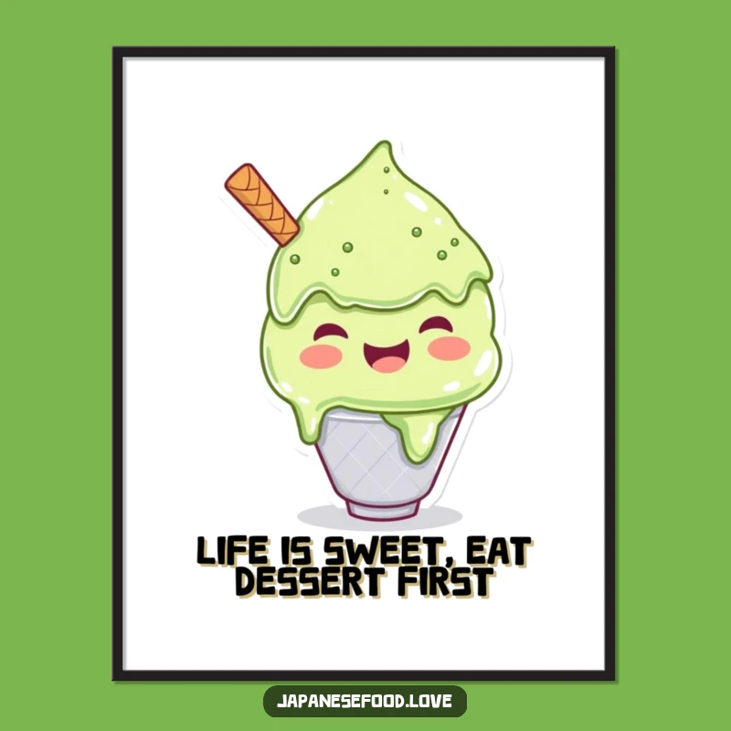 Free Printable Matcha Ice Cream Wall Art: Joyful Scoop for a Sweet, Quirky Space