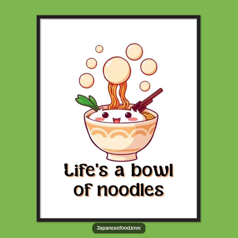 Funny Free Printable Wall Art: Playful Ramen Dango Character - Whimsical Downloadable Decor!