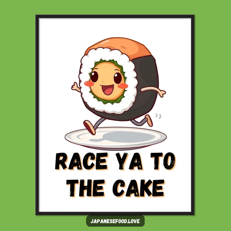 Funny Free Printable Sushi Wall Art: Downloadable Fast Food Decor