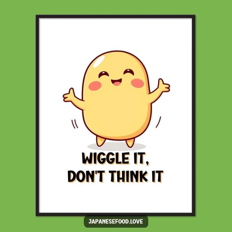 Funny Free Printable Tamagoyaki Wall Art: Downloadable Dancing Food Decor