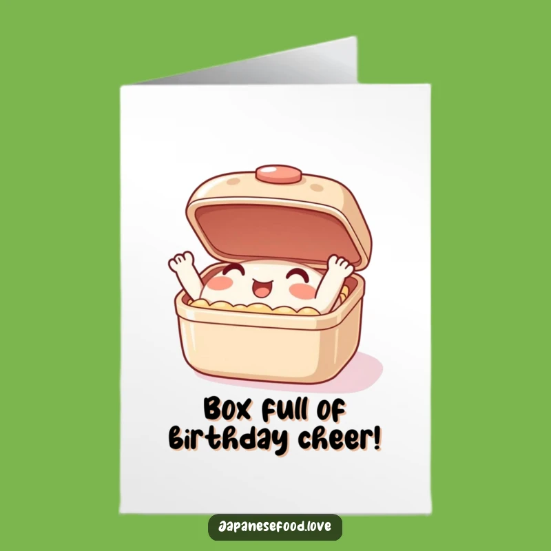 Free Printable Bento Box Birthday Card: Funny Downloadable Gift for Foodies, Joyful DIY