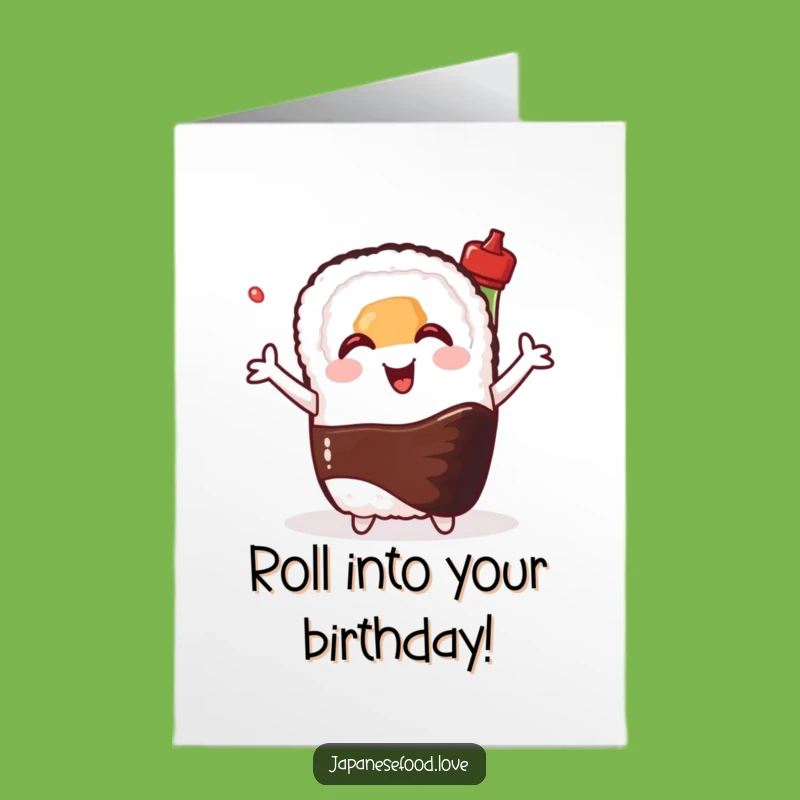 Free Printable Birthday Card: Sushi Hug, Foodie Downloadable Gift