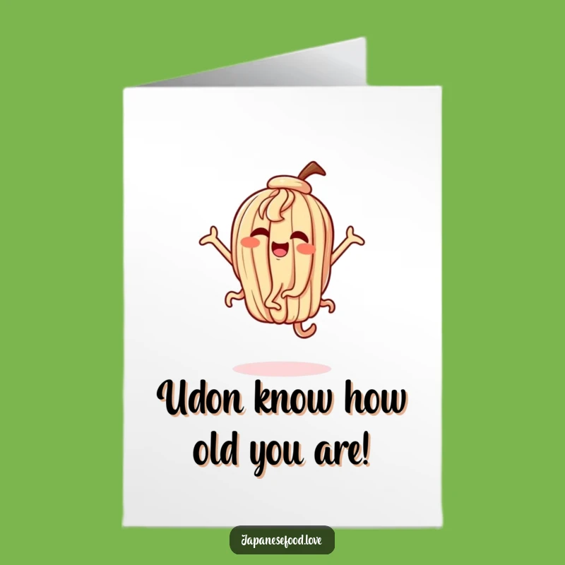 Funny Free Printable Birthday Card: Dancing Udon Noodle - Joyful Downloadable Fun!