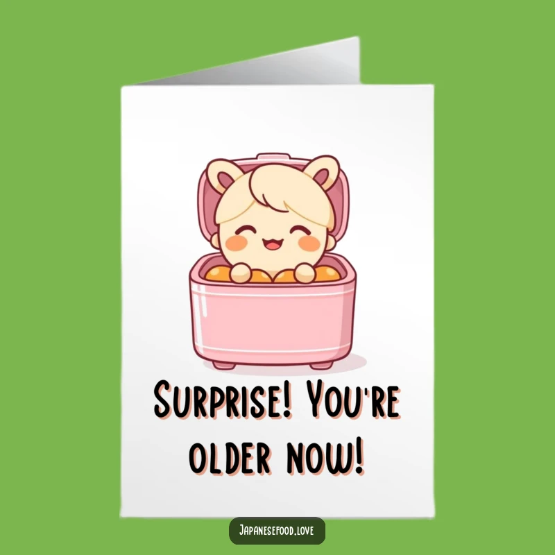 Free Printable Birthday Card: Surprised Bento Box, Funny Downloadable Gift