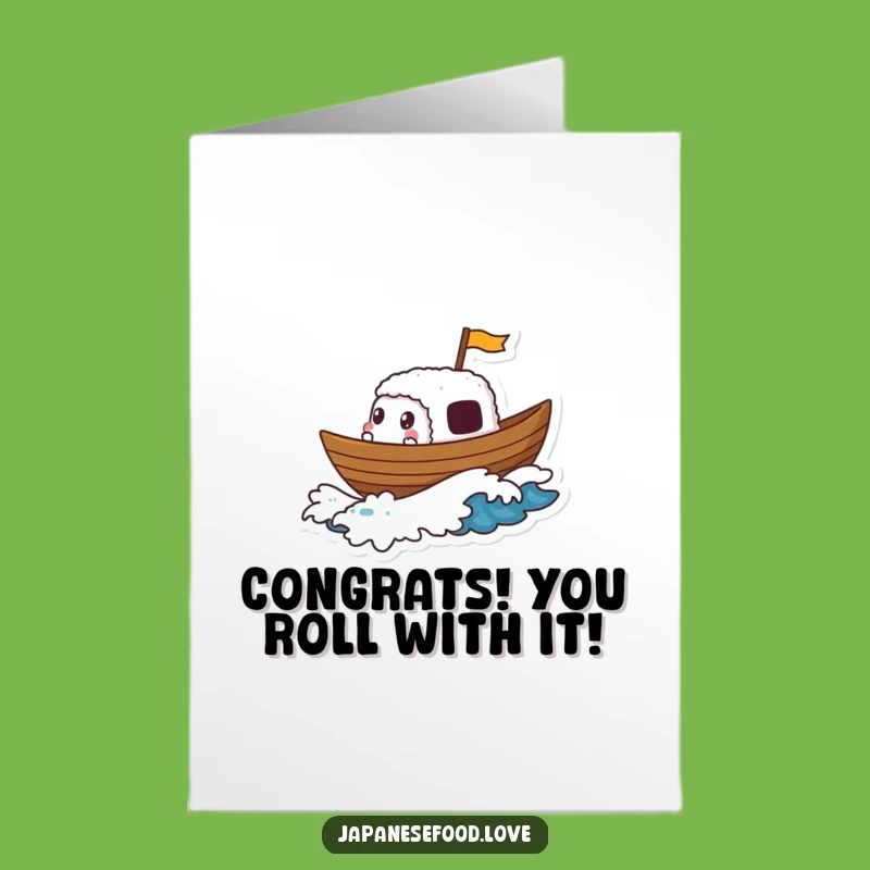 Triumphant Free Printable Congrats Card: Sushi Boat Voyage, Fun Downloadable Gift