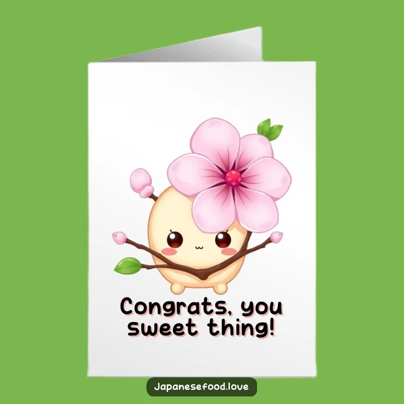 Adorable Free Printable Mochi Congrats Card - Shy & Sweet DIY