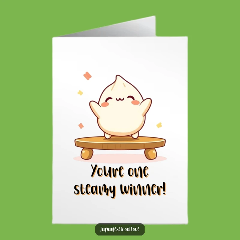 Free Printable Congrats Dumpling Card: Bouncing Fun, Funny Downloadable Gift