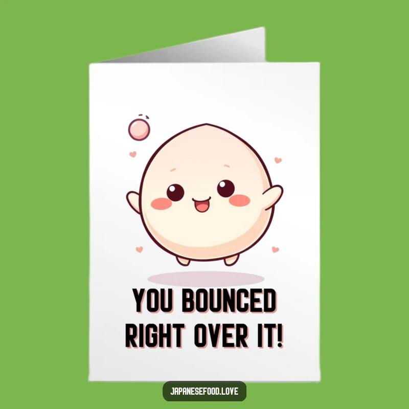 Free Printable Congratulations Card: Bouncing Mochi for Your Exciting Achievements