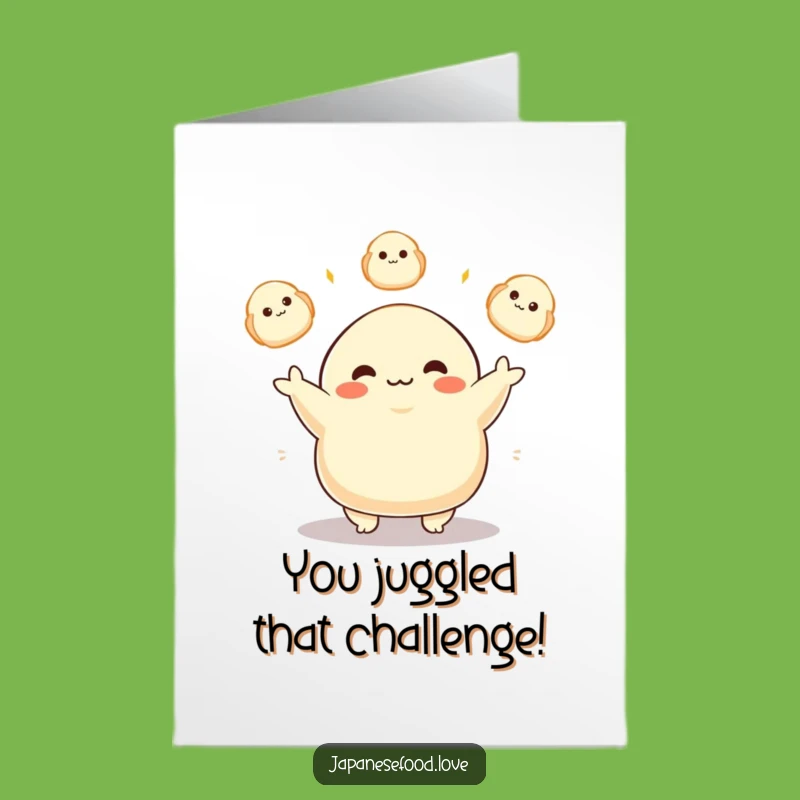 Free Printable Dumpling Congrats Card: Juggling Success with Joy