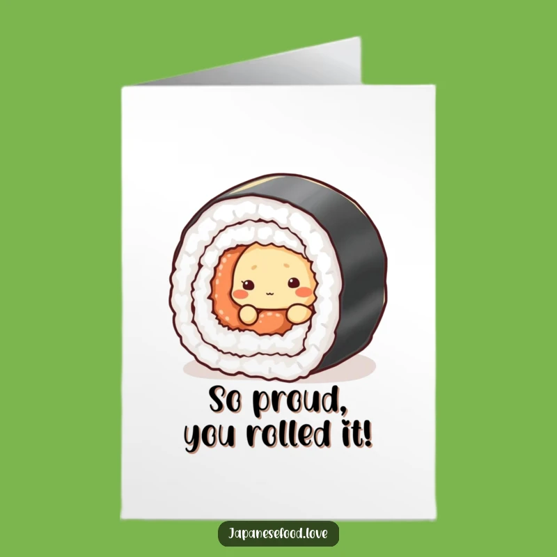 Free Printable Congrats Card: Shy Tempura & Sushi - Hilarious Downloadable Success!