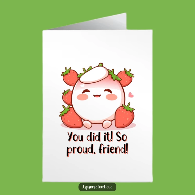 Free Printable Congrats Card: Giggling Mochi, Funny Downloadable Greeting for Success
