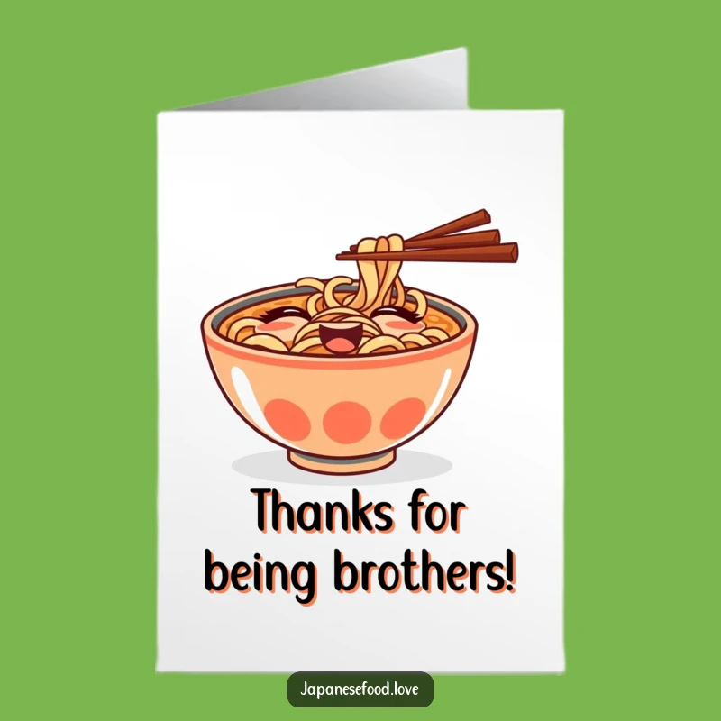 Free Printable Ramen Thank You Card: Winking Bowl Downloadable Gratitude, Funny Food