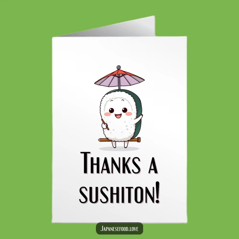Free Printable Sushi Thank You Card: Quirky Downloadable Way to Say Thanks!