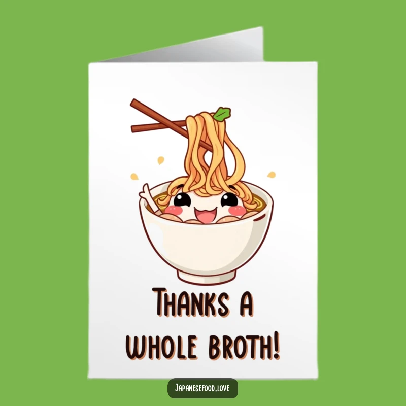 Free Printable Thank You Ramen Card: Joyful Chopsticks, Funny Downloadable Gift