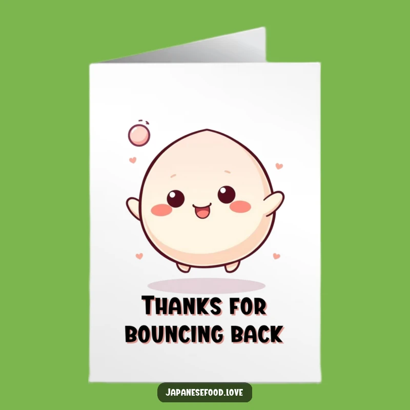 Free Printable Thank You Card: Bouncing Mochi's Energetic Thanks for Everything