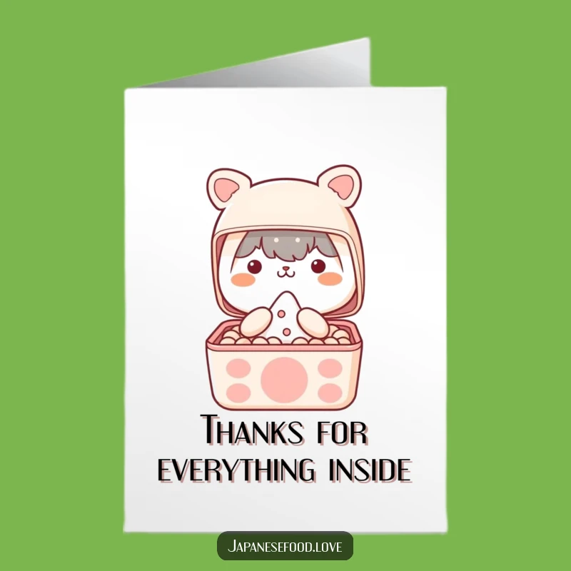 Free Printable Thank You Bento Box Card: Surprise Inside, Funny Downloadable Gift