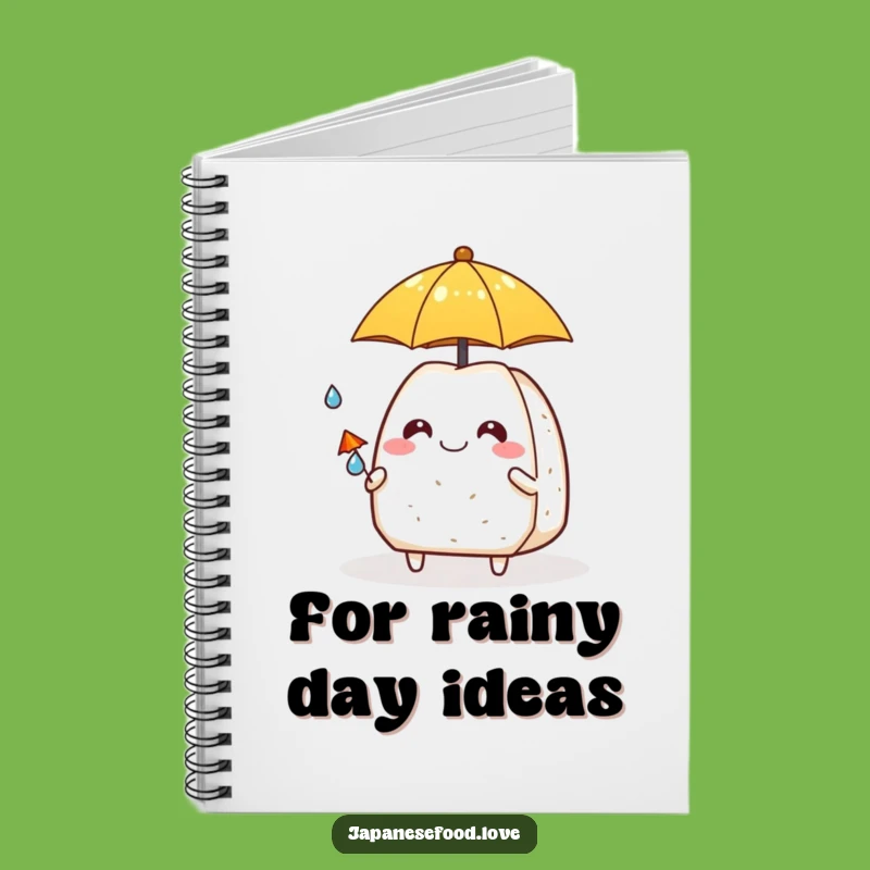 Funny Onigiri & Raindrop Buddy Notebook: Jot Down Ideas with Joyful Flair