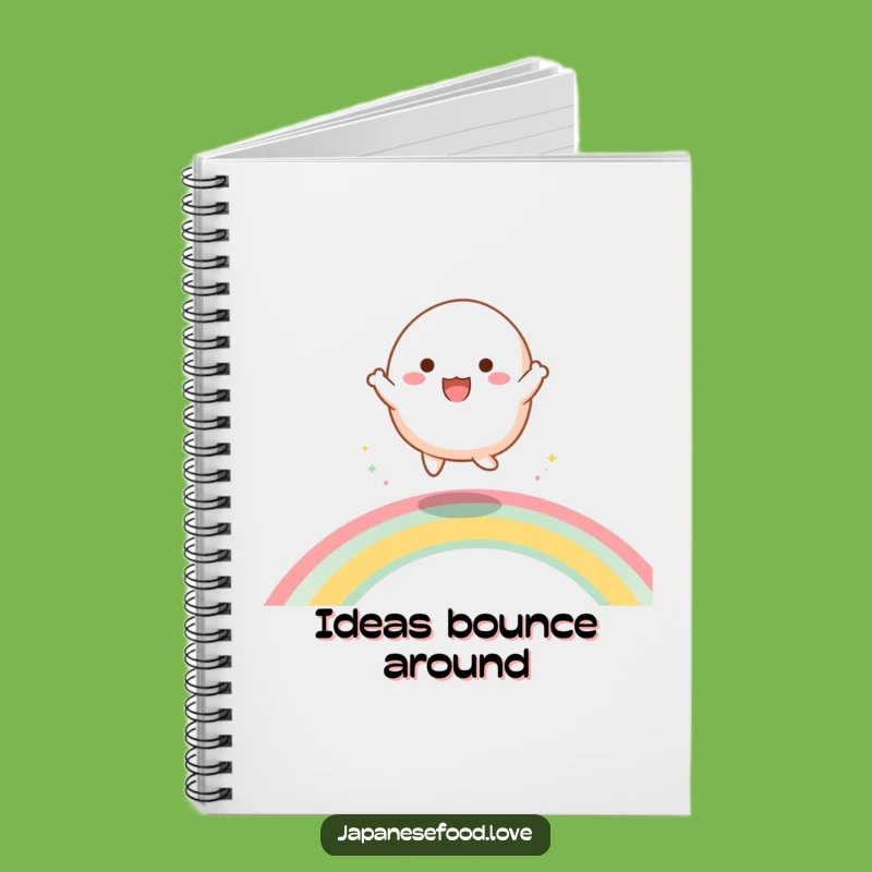 Funny Dancing Mochi Notebook: Bounce Ideas with Hilarious Rainbow Energy