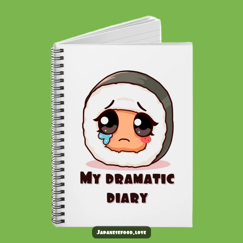 Funny Sad Sushi Roll Notebook: Journal Your Feelings with Cute Angst
