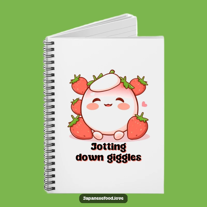Funny Strawberry Mochi Notebook: Giggling Character Journal, Creative Gift