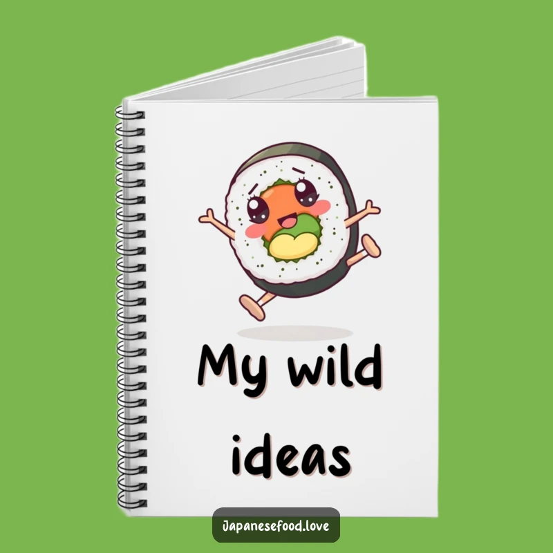 Funny Sushi Roll Cartwheel Notebook: Jot Down Ideas with Rolling Flair