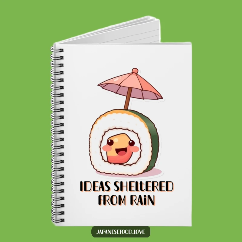Funny Sushi Umbrella Notebook - Journal Your Delicious Ideas