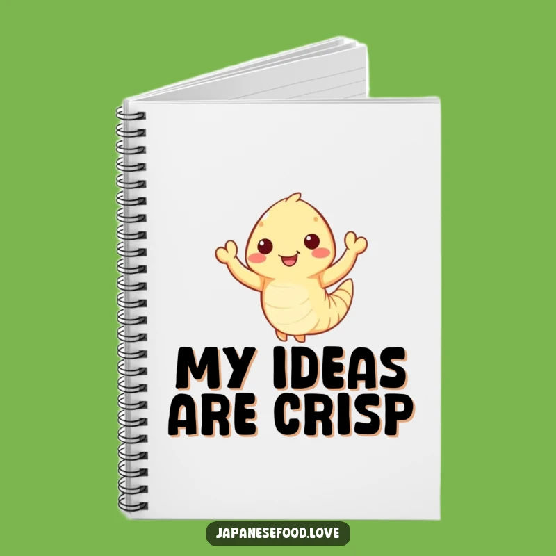 Funny Waving Tempura Shrimp Notebook - Journal Seafood Humor