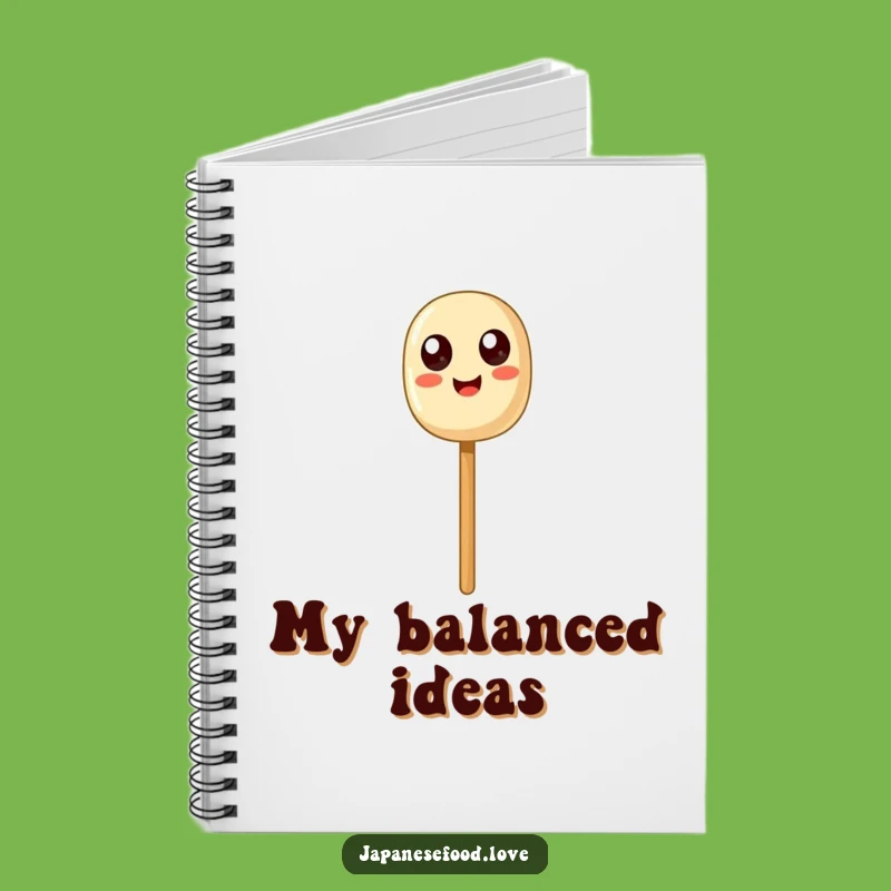 Funny Dango Balance Notebook: Happy Skewer's Eyes for Amusing Notes