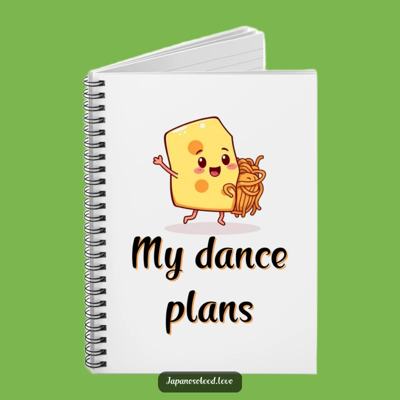 Funny Dancing Cheese & Noodle Notebook: Doodle & Dream with Culinary Joy