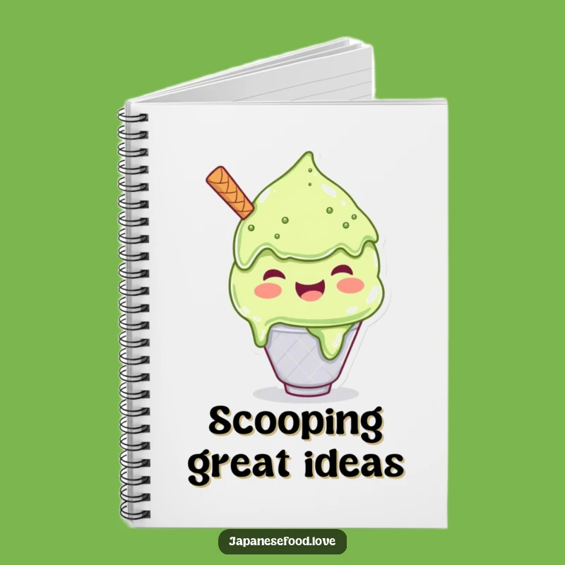 My Joyful Scoop: Funny Matcha Ice Cream Notebook for Sweet Ideas