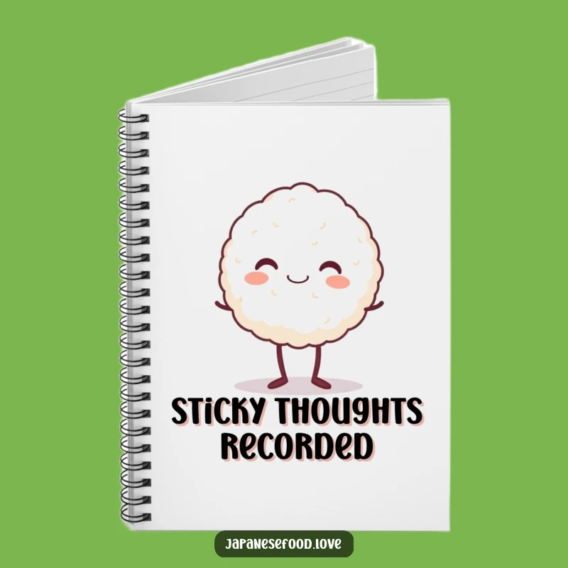Funny Rice Ball Notebook: Jot Down Happy Thoughts With This Character