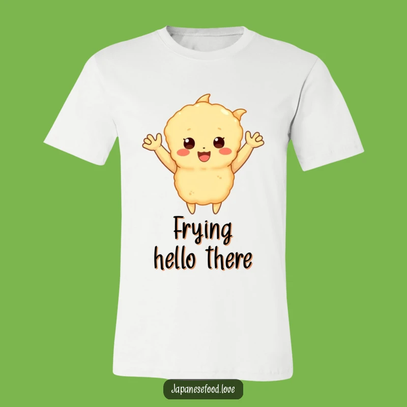Funny Happy Tempura T-Shirt: Waving Crispy Friend Apparel
