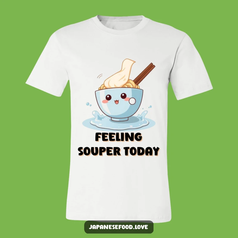 Funny Ramen Puddle Splash T-Shirt: Playful Character Tee for Fun