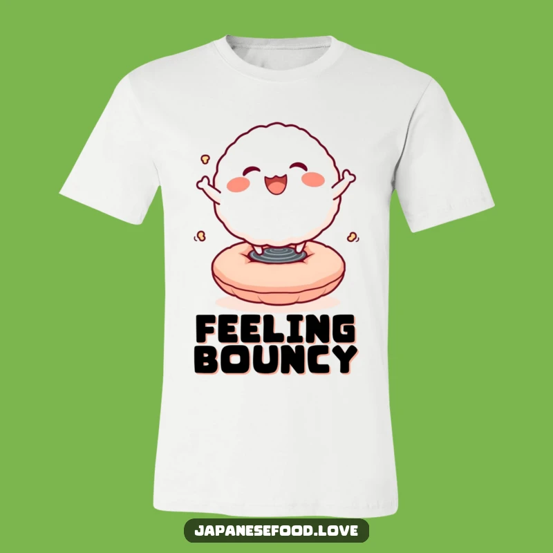 Funny Rice Ball Bounce T-Shirt: Joyful Character Humor Gift
