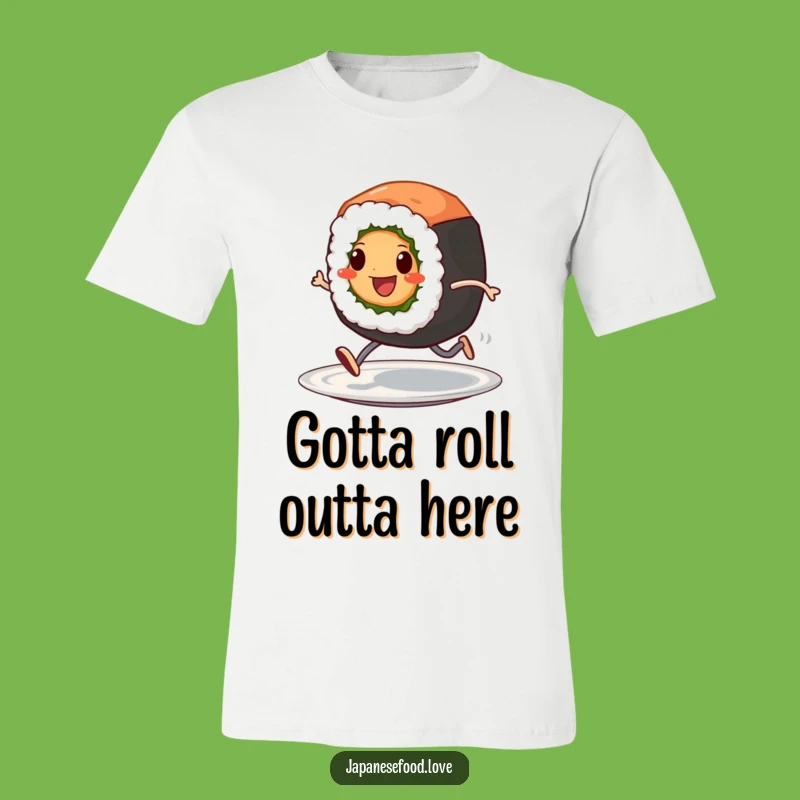 Funny Sushi Roll Sprint T-Shirt: Hilarious Foodie Apparel for Speedsters