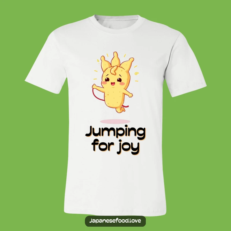 Funny Tempura Jump Rope T-Shirt, Active Character Tee, Hilarious Funny Gift for Food Lovers