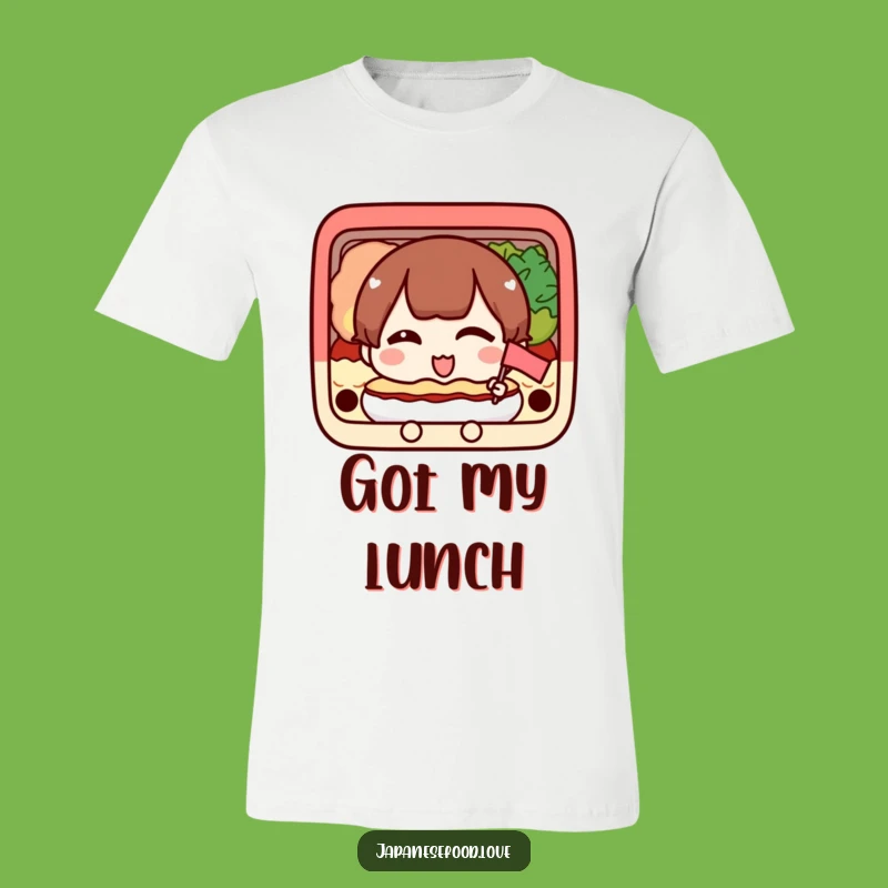 Funny Happy Bento T-Shirt - Winking Flag Bearer Tee for Cute Style