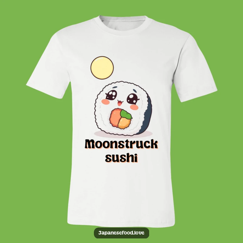 Funny Sushi Moon T-Shirt, Cosmic Foodie Design, Great Gift