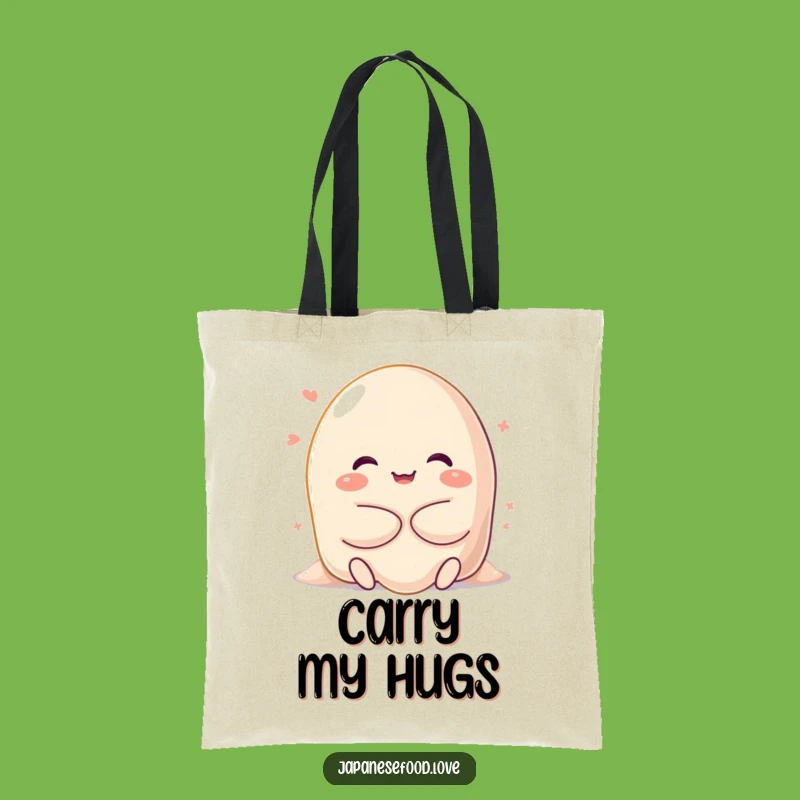 Funny Mochi Hug Tote Bag - Happy Character's Sweet Carryall Gift