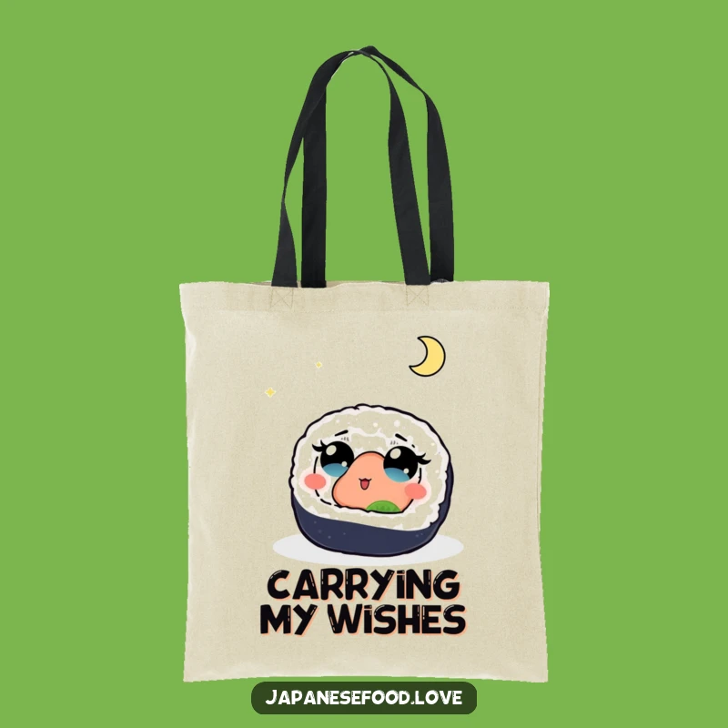 Funny Sushi Moon Tote Bag: Carry Your Dreams in Style
