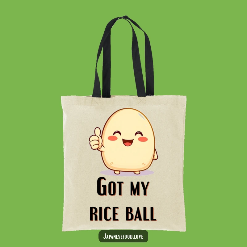 Funny Onigiri Tote Bag: Joyous Thumbs Up, Carry Your Positivity Gift